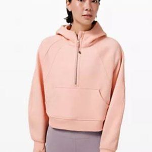 lululemon Scuba Oversized Half-Zip Hoodie - Pink Mist - size ML
